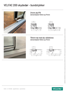 Bundstykker til skydedøre